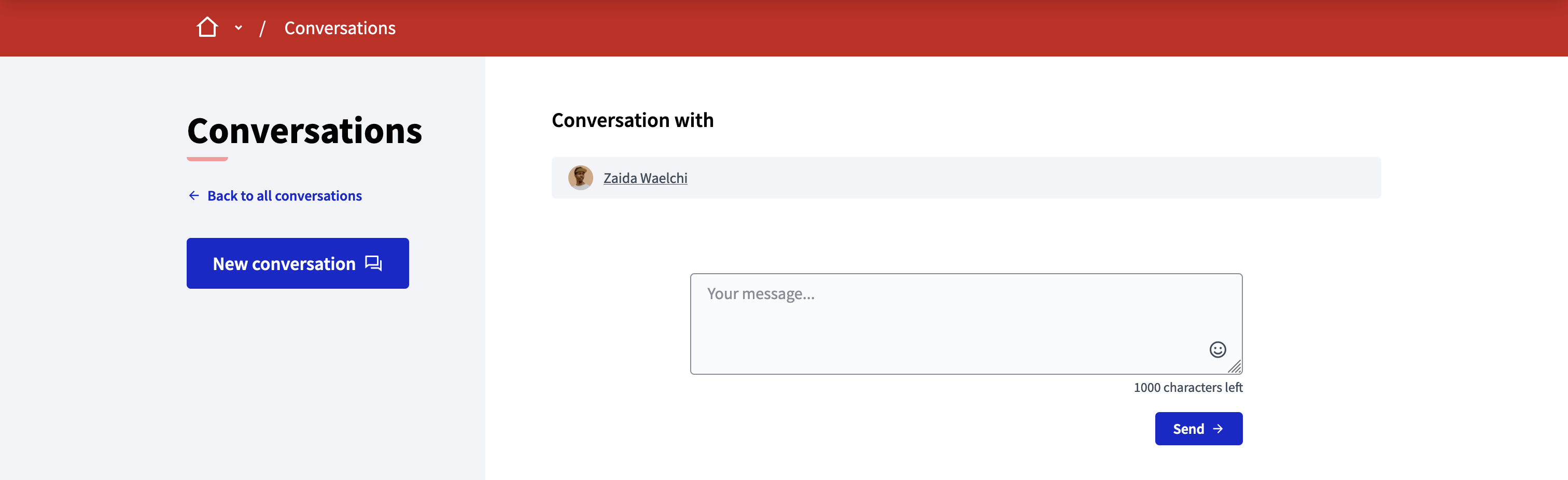Start a conversation form